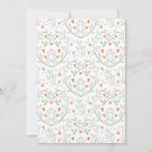 かわいいテディベアとハートベビーシャワー 招待状 (裏面)