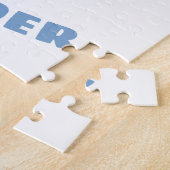 かわいいテディベアとバルーン子供の名前 ジグソーパズル (側面)