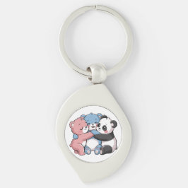 かわいいテディベアとパンダ キーホルダー