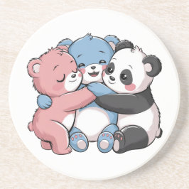 かわいいテディベアとパンダ コースター