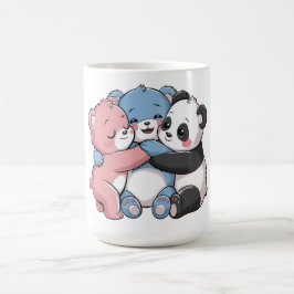 かわいいテディベアとパンダ コーヒーマグカップ