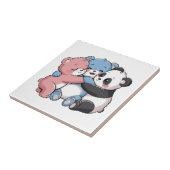 かわいいテディベアとパンダ タイル (側面)