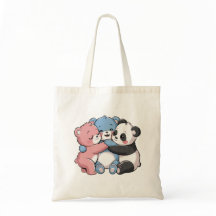 かわいいテディベアとパンダ