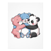 かわいいテディベアとパンダ