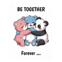 かわいいテディベアとパンダ