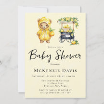 かわいいテディベアとレモネードスタンドベビーシャワー