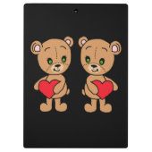 かわいいテディベアと赤いハートカスタム, クリップボード (裏面)