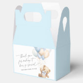 かわいいテディベアと青い風船を待つ フェイバーボックス (オープン)