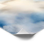 かわいいテディベアと風船の水彩画 ポスター (コーナー)