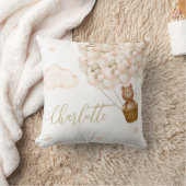 かわいいテディベアと風船の赤ちゃんの寝室 クッション (ブランケット)