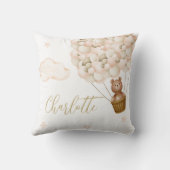 かわいいテディベアと風船の赤ちゃんの寝室 クッション (裏面)