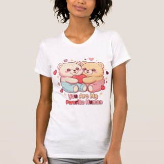 かわいいテディベアのイラスト – 「あなたは私の」 Tシャツ