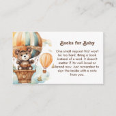 かわいいテディベアのウッドランドの赤ちゃんシャワー用の本 エンクロージャーカード (正面)