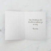 かわいいテディベアのクッション 悲しみの癒し カード (内部)