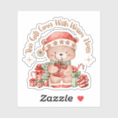 かわいいテディベアのクリスマスステッカー シール (シート)
