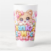 かわいいテディベアのサンキュー カフェラテマグ (正面)