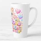 かわいいテディベアのサンキュー カフェラテマグ (右)