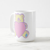 かわいいテディベアのハート コーヒーマグカップ (正面左)
