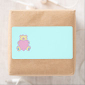 かわいいテディベアのハート ラベル (インサイチュ)
