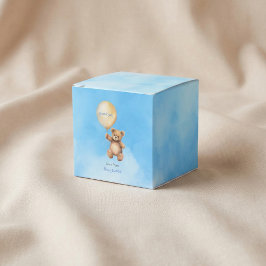 かわいいテディベアのベビーシャワーサンキューカード フェイバーボックス