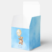 かわいいテディベアのベビーシャワーサンキューカード フェイバーボックス (オープン)