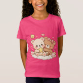 かわいいテディベアの子供用Tシャツ Tシャツ (正面)