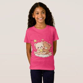 かわいいテディベアの子供用Tシャツ Tシャツ