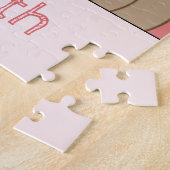 かわいいテディベアの星がピンクと名付ける ジグソーパズル (側面)