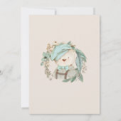 かわいいテディベアの男の子ベビーシャワーのご案内 招待状 (裏面)