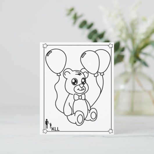 かわいいテディベアの着色 (スタンド正面)