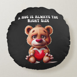 かわいいテディベアの贈り物 ラウンドクッション