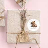 かわいいテディベアの返信住所ラベル ラウンドシール