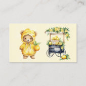 かわいいテディベアイエローレモンオムツラッフル 名刺 (裏面)