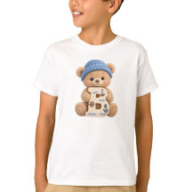 かわいいテディベアイニシャルBセーラー男子Tシャツ
