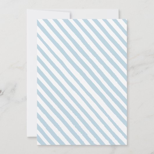 かわいいテディベアエアバルーン男の赤ちゃんシャワー サンキューカード (裏面)