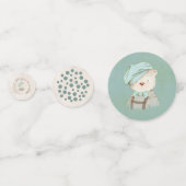 かわいいテディベアオーバーールハット水玉模様フローラ コンフェッティ (正面)