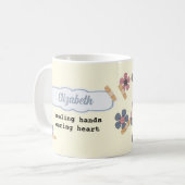 かわいいテディベアカスタムナース用ギフトマグ コーヒーマグカップ (正面左)