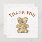 かわいいテディベアカスタムー サンキューカード (正面/裏面)