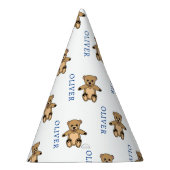 かわいいテディベアキッズネーム誕生日 パーティーハット (右)