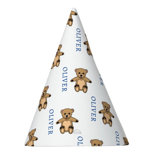 かわいいテディベアキッズネーム誕生日 パーティーハット (右)