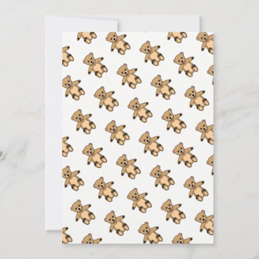 かわいいテディベアキッズボーイ誕生日 招待状 (裏面)