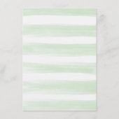 かわいいテディベアグリーンリーニュートラルなベビー エンクロージャーカード (裏面)