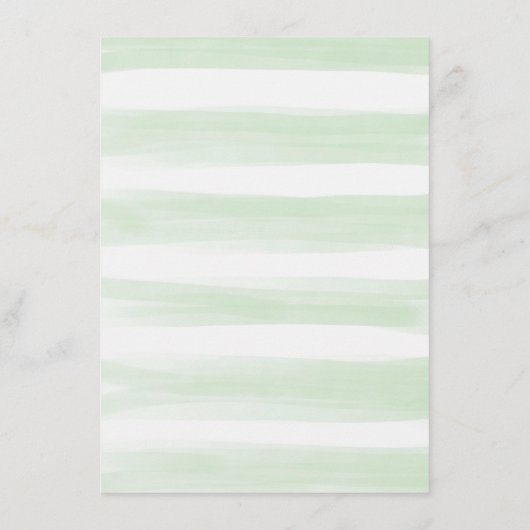 かわいいテディベアグリーンリーニュートラルなベビー エンクロージャーカード (裏面)