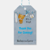 かわいいテディベアサンキューギフトラベル ギフトタグ (正面)