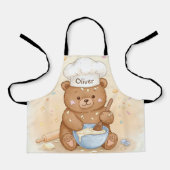 かわいいテディベアシェフ エプロン (正面)