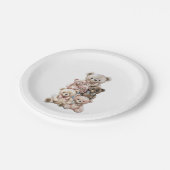 かわいいテディベアスタックパステル ペーパープレート (アングル)