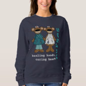 かわいいテディベアズナース スウェットシャツ (正面)