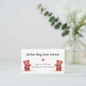 かわいいテディベアデイサービスセンターベイビーシッター 名刺 (スタンド正面)