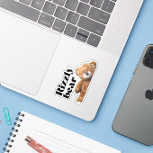 かわいいテディベアデザインの面白い引用 シール (ノートパソコンとiPhone)