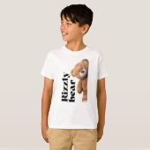 かわいいテディベアデザインの面白い引用 Tシャツ (正面フル)